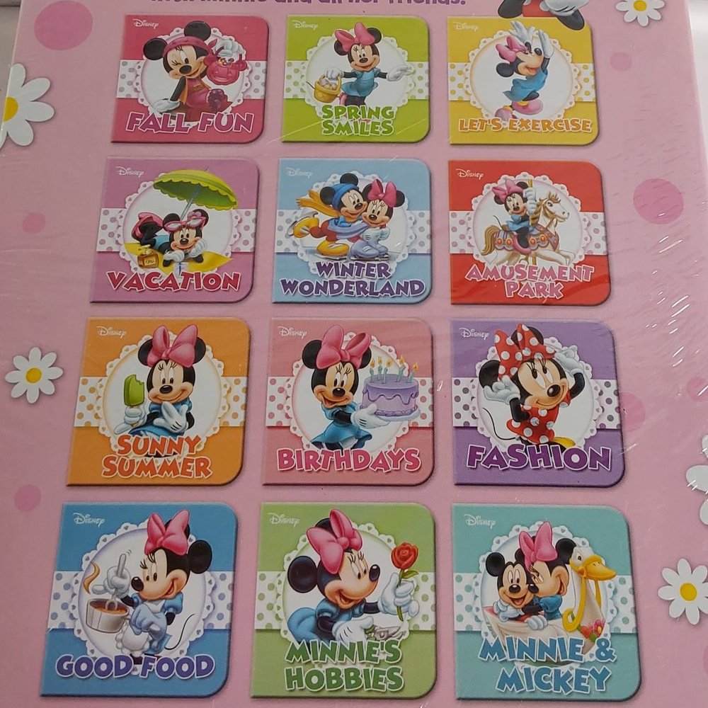 'DISNEY'S MINNIE MOUSE' BOOK BLOCK CARRYING CASE & BOARD BOOK 12 PIECE SET - Picture 8 of 16